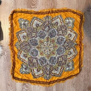 Free People yellow boho bandana scarf